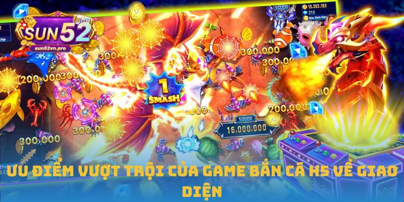 Ưu điểm vượt trội của game Bắn cá H5 về giao diện